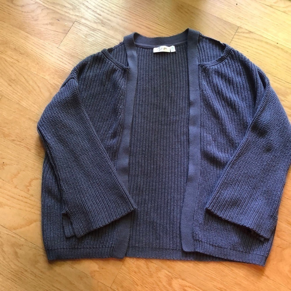 Cold shoulder slouchy cardigan